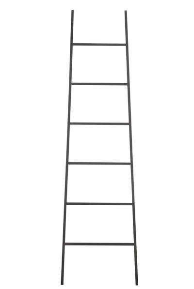 Ladder 6 trappen metaal zwart (45x2x160cm)