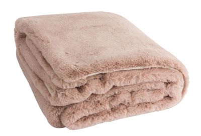 Plaid cutie polyestr poederroz (180x130x3cm)