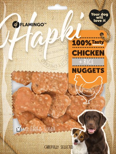 Hapki nuggets met kip & rijst 400gr
