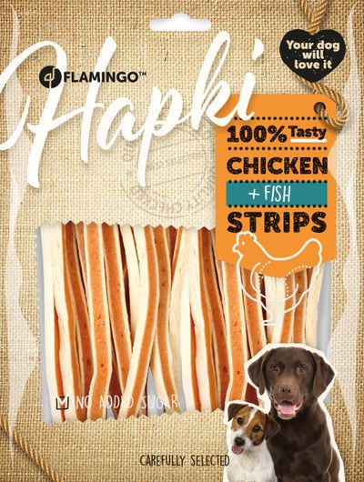 Hapki strips de sushi avec poulet & poisson 400g