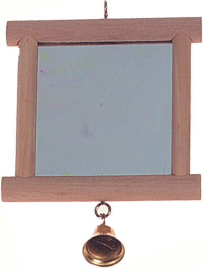 Jouet perruche alice miroir en bois