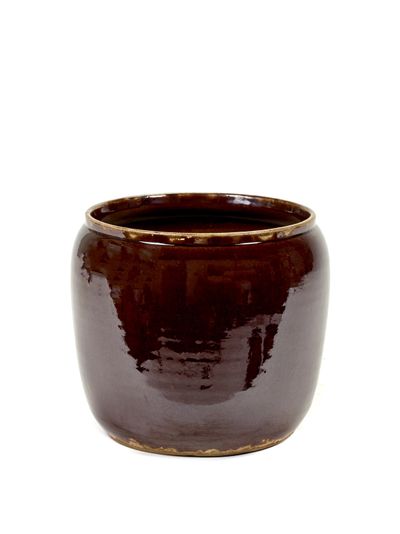 Glazed shades Pot costa s brown d18,5h19