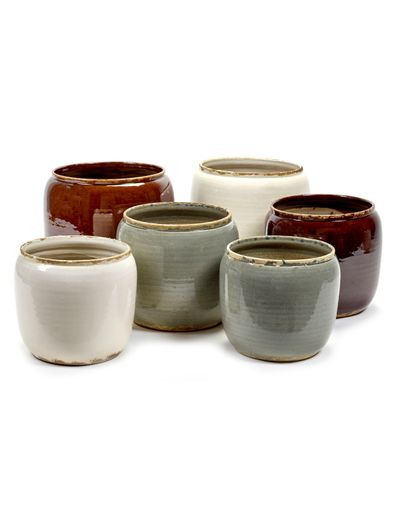 Glazed shades Pot costa s brown d18,5h19
