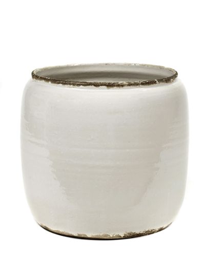 Glazed shades Pot costa l white d25h26