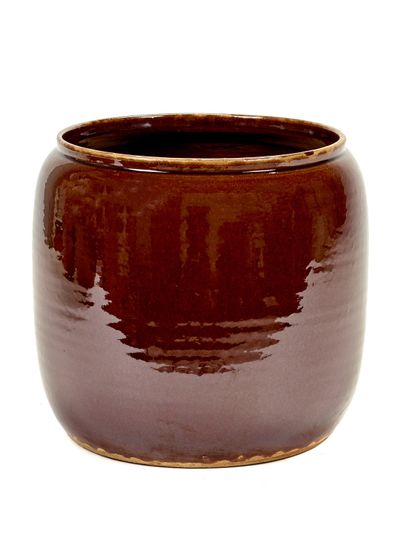 Glazed shades Pot costa l brown d25h26