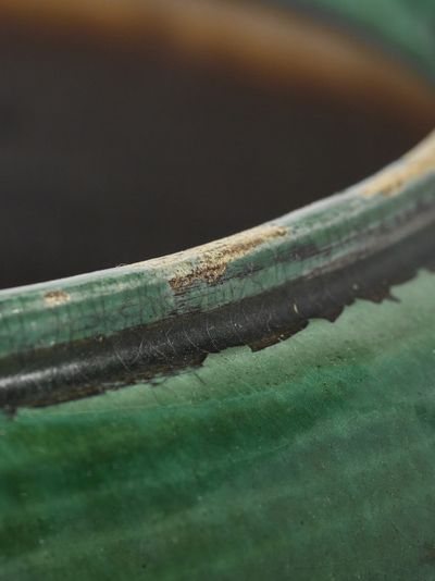 Glazed shades Pot costa m green d21h21