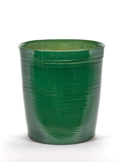 Glazed shades Pot lines green d30 h32