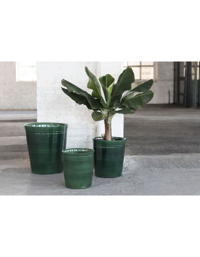 Glazed shades Pot lines green d30 h32