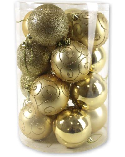 Kerstbal goud (16sts)