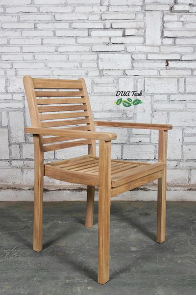 Tristan stapelstoel met armleuning