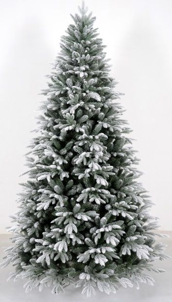Kerstboom calgary fine groen/flocked 135 x 210cm