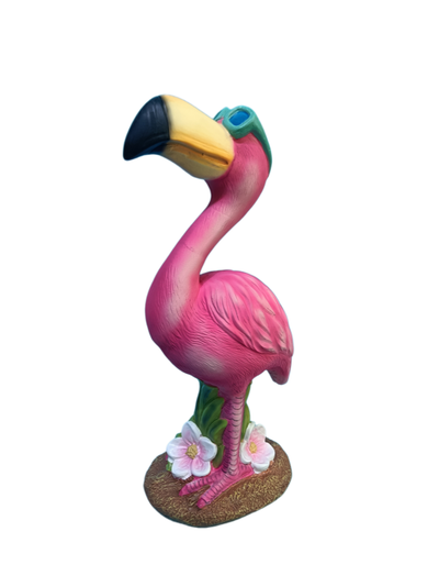 Flamingo met bril