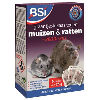 Graantjeslokaas tegen muizen en ratten Brodi-Kill