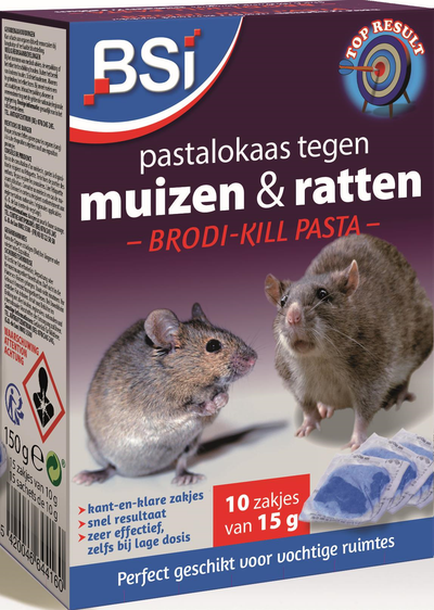 Pastalokaas tegen ratten en muizen Brodi-Kill