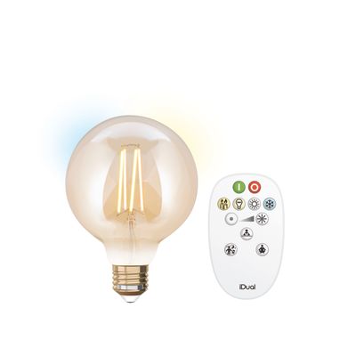 Idual filament bulb g95 e27 806lm amber gold + remote