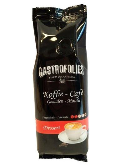 Koffie gemalen dessert