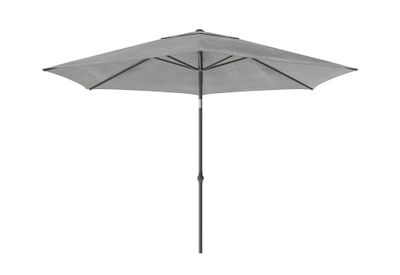 Parasol droit miami d300 alu/teck-gris clair