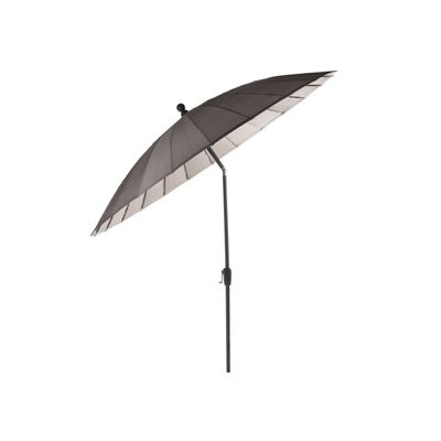 Parasol droit Verona d250cm noir-taupe
