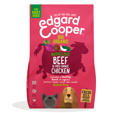 Edgard & cooper, hondenbrokken voor adult met rund en kip, 700g