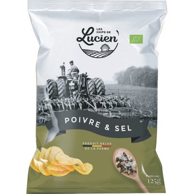 Chips belge de la ferme poivre & sel 125g
