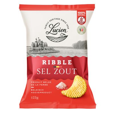 Chips belge ondulés "ribbles" sel 125g
