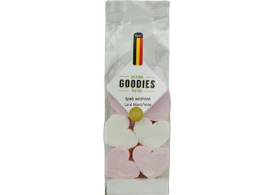 Spekken wit-roze hartjes