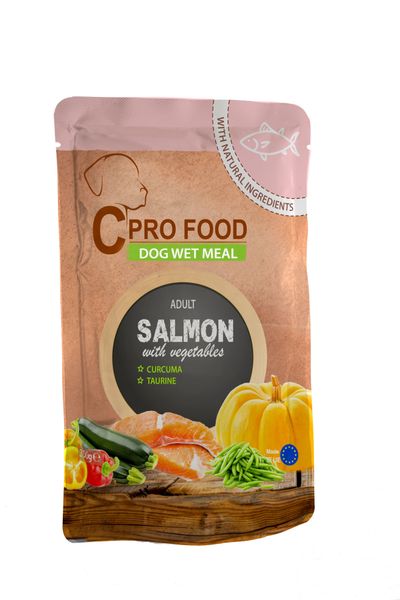 Dog fresh meal adult salmon