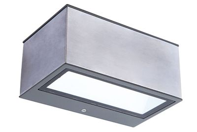 Applique murale gemini acier inoxydable led 10,5w