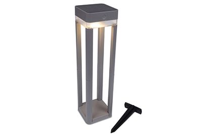 Table cube solar draagbare tuinpaal zilver grijs led 1w