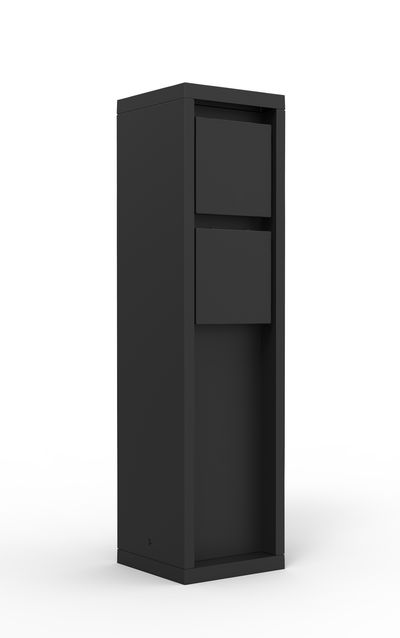 Mains paal met 2 stopcontacten grond-aarding mat zwart nvt 3500w