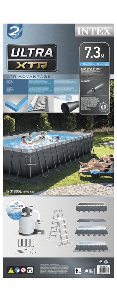 Ultra XTR rectangular frame pool set 732x366x132cm