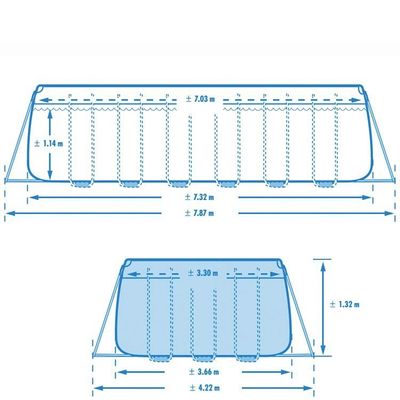 Ultra XTR rectangular frame pool set 732x366x132cm