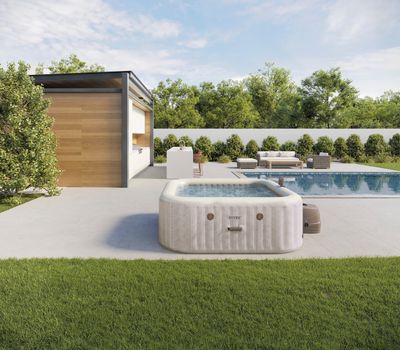 Chevron spa carré hot tube 6 personnes