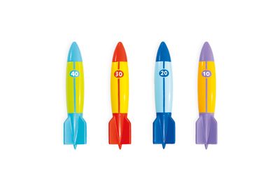Set van 4 underwater torpedoes
