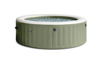 Bain à bulles rond 6 personnes vert olive