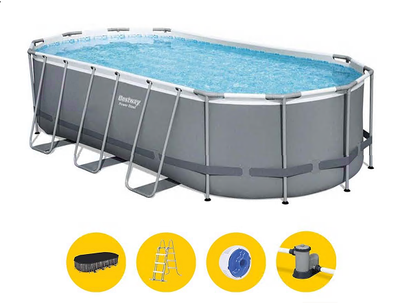 Zwembad Power Steel oval pool set