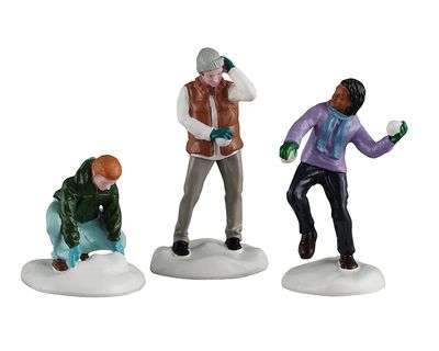 Snowball fight, set of 3