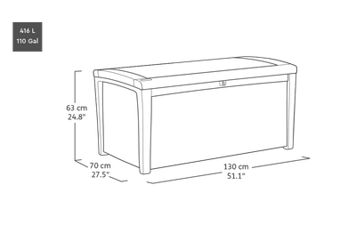 Coffre de rangement Borneo 416L