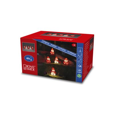 Guirlande lumineuse led avec 3 pères noël et 2 bonhommes de neige