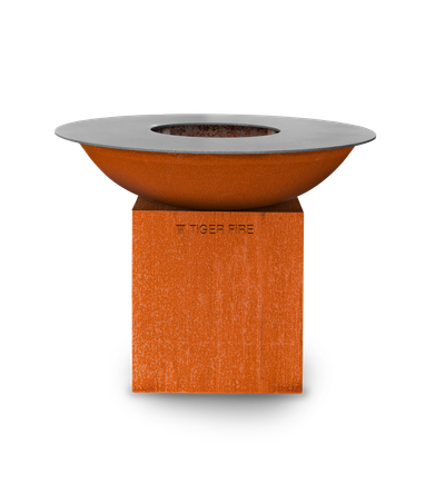 Barbecue Cortenstaal d112cm met vierkante gesloten voet