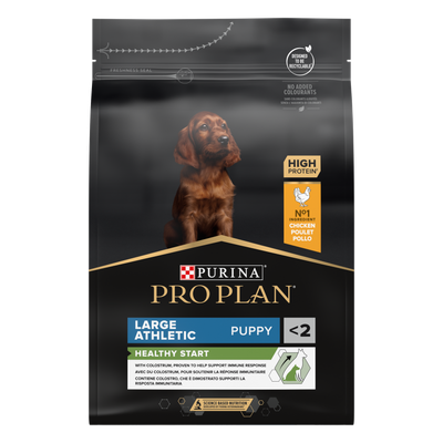 Pro plan healthy start aliment chien croquettes chiot large athletic poulet 3kg