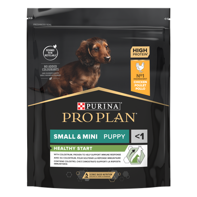Pro plan healthy start hondenvoeding brokjes puppy small & mini kip 700g