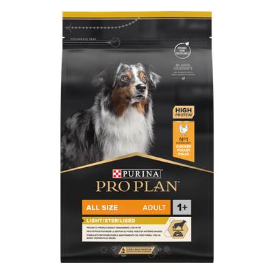 PRO PLAN All Size Adulte Light/Sterilised Poulet 3kg