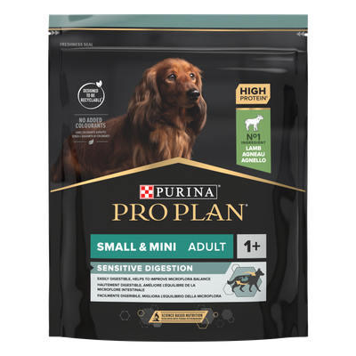 Pro plan sensitive digestion aliment chien croquettes adulte small & mini agneau 700g