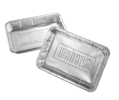 WEBER ALUMINIUM LEKBAKJES GROOT, SET VAN 10 STUKS