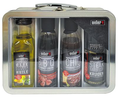 Bbq set deluxe metalen koffertje