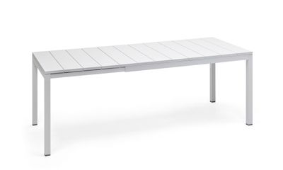 Table rio extensible 140-210cm bianco plateau dureltop