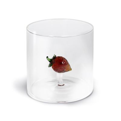 Verre déco fraise