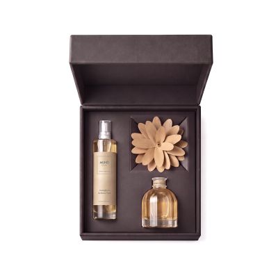 Giftbox flower diffuser 60ml + homespray 100ml vanilla & pure amber