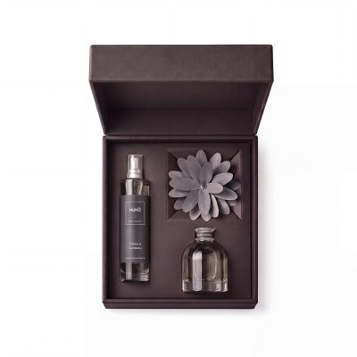 Giftbox flower diffuser 60ml + homespray 100ml tonka & sandal woods